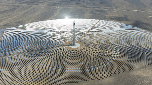 istock Newly constructed tower solar thermal power plants 2232443238