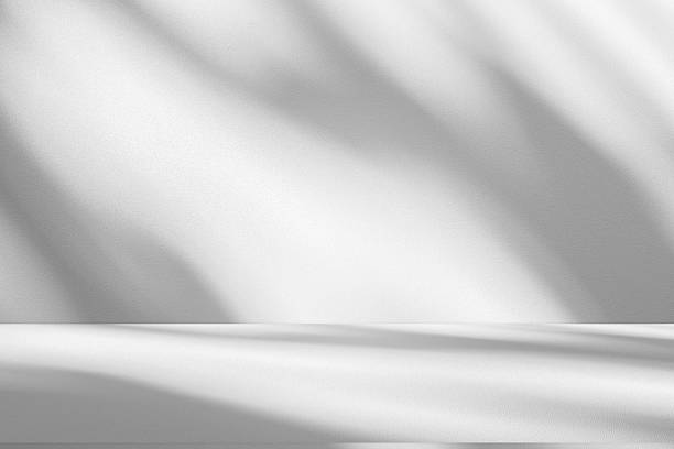 istock Wall interior background, studio and backdrops show products.with shadow from window color white . background for text insertion and presentation product 2232448526
