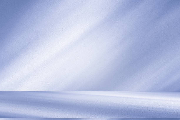 istock Studio style background wall decoration presentation uses white and blue tones. with shadows cast from a nearby window, concept creating a decorative 2232448716