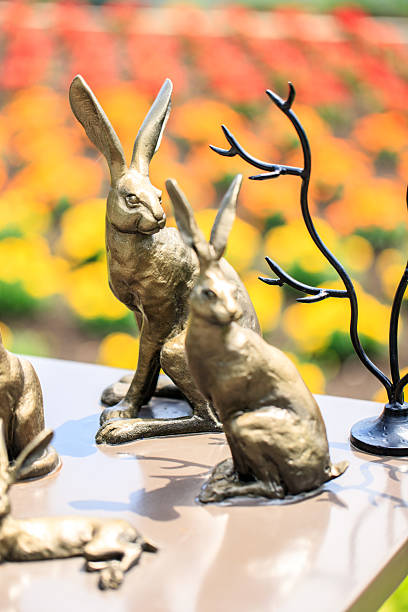 Ancient Roman bronze figurine of a hare. Modena, Italy