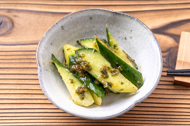 istock Cucumber with Japanese pepper and miso dressing 2232456250