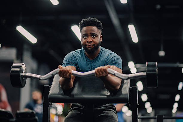 istock Determined bodybuilder lifting weights at the gym 2232464460