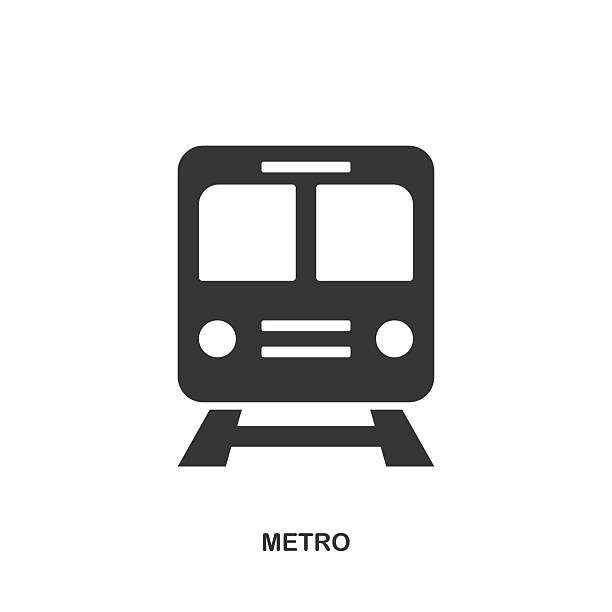 stockillustraties, clipart, cartoons en iconen met metro glyph solid icon. solid icon that can be applied anywhere, simple, pixel perfect and modern style. - treinstation
