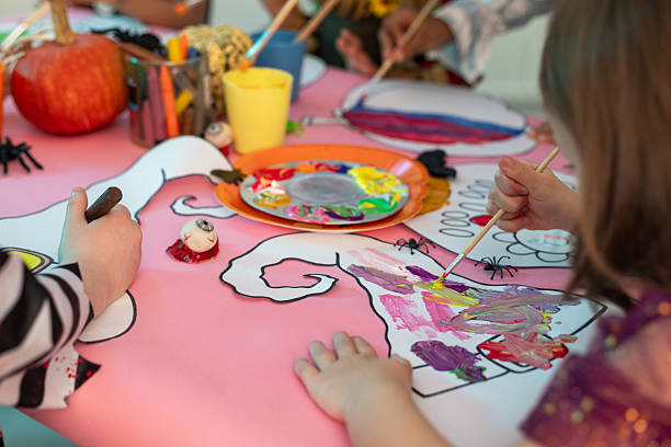 istock Making Colourful Halloween Decorations with Paints 2232484500
