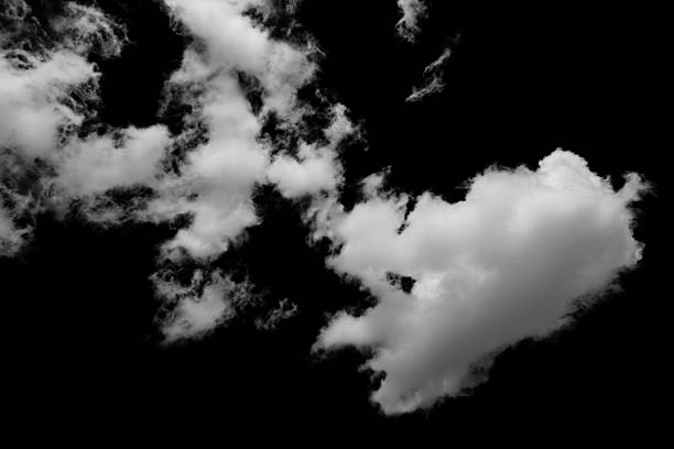 istock white fluffy clouds isolated on a black background, clipart 2232485929