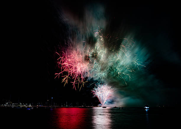 istock Fireworks From BBB Fireworks Over The Water As Part Of The 2025 British Firework Championships Viewed From Queen Anne's Battery, Plymouth 2232487486