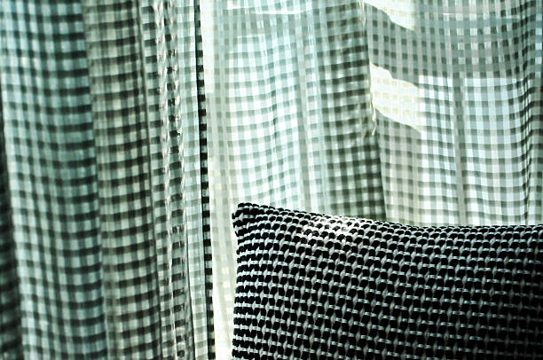Curtain in sunrise background