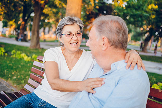 istock Senior couple enjoy in park 2232499893