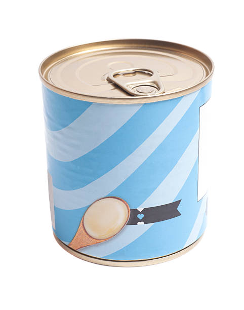 istock Condensed milk tin can isolated on white 2232503387