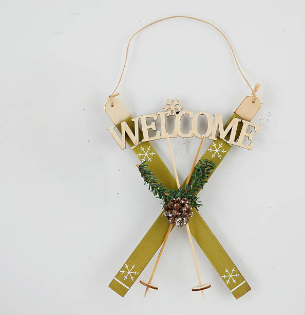 istock Welcome hanging sign isolated nature background with clipping path 2232518716