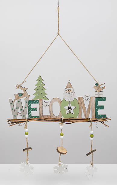 istock Welcome hanging sign isolated nature background with clipping path 2232518718
