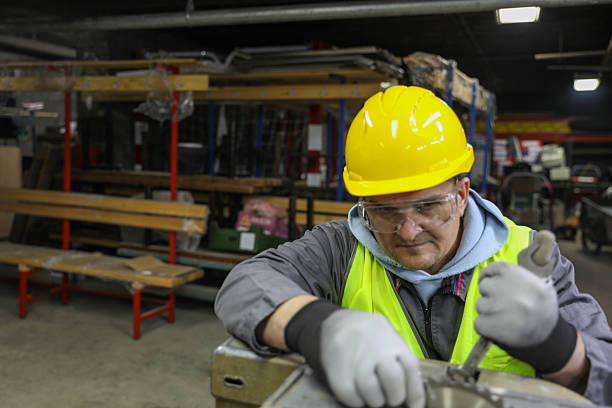 construction worker or factory worker at site.