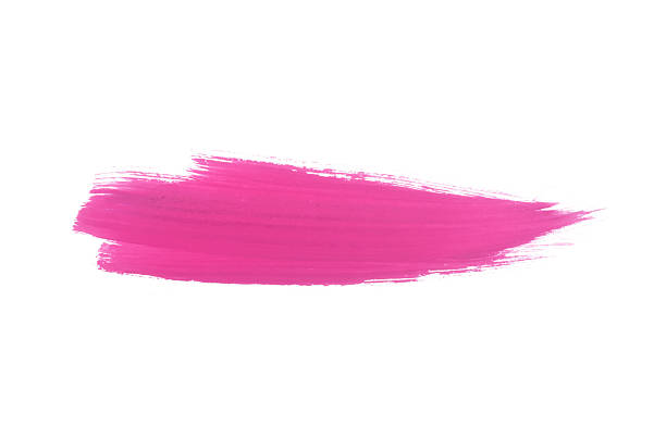 istock pink watercolor paint brush stroke isolated on white background. 2232524989