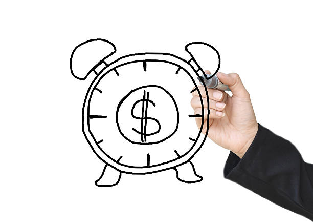 istock Business hand writing Time for Change on a drawn clock with white marker on transparent wipe board. 2232525077