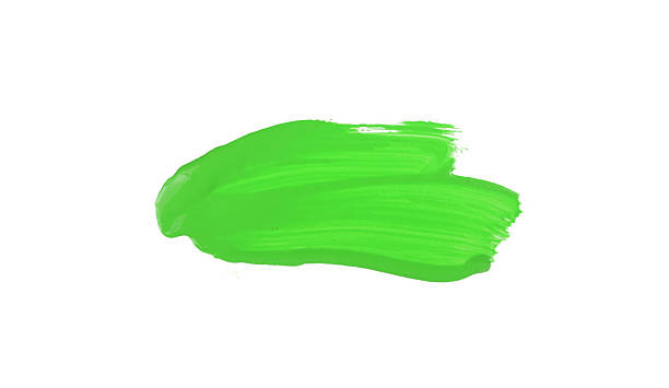 istock Green watercolor blush isolated on white background. 2232525114
