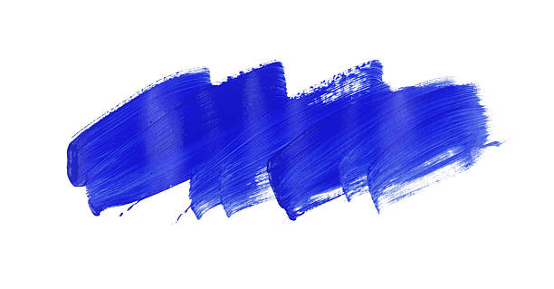 istock Blue watercolor blush isolated on white background. 2232525117