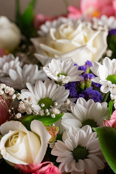 istock Pink Alstroemeria, White Roses and Daisies Bouquet 2232525164
