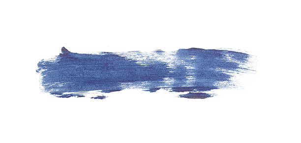 istock Dark blue watercolor blush isolated on white background. 2232525232