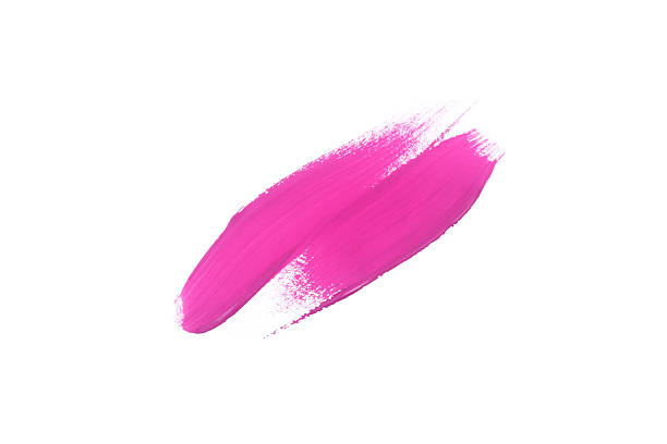 istock Pink watercolor paint brush stroke isolated on white background. 2232527021