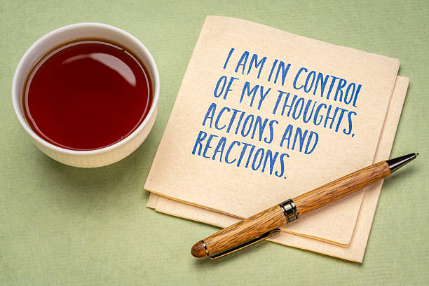 istock I am in control of my thoughts, actions and reactions - positive affirmation. Take responsibility for your life and focus on what you can control. 2232533074