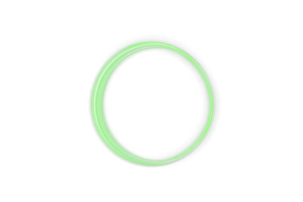 istock Abstract glowing light rings in neon green color. Futuristic motion circle for digital artwork, high-tech banners, gaming UI, space-inspired backgrounds and illuminated particle effects. 2232538783