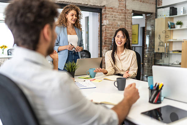 istock Business team discussing strategy during office meeting 2232539549