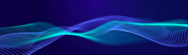 istock Futuristic 3D wave of iridescent colors. 2232540109
