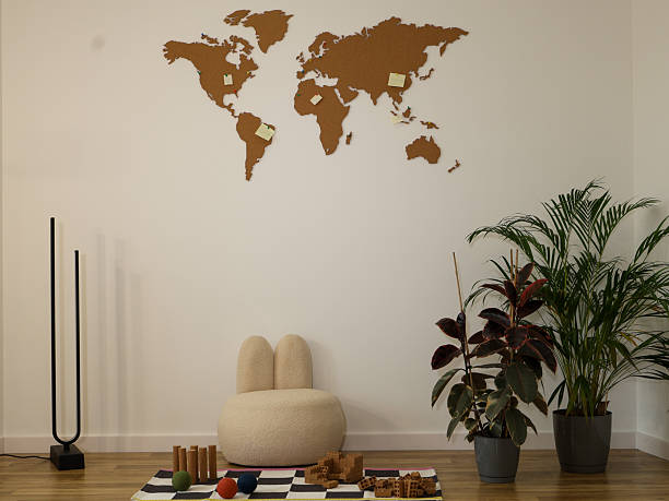 istock Kids Play Corner with Cork World Map Wall Art 2232556133