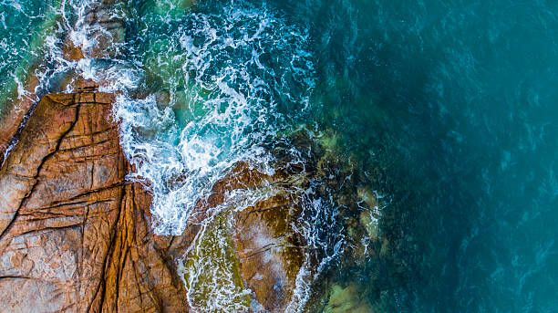 istock Drone views of a tropical stone coastline 2232573120