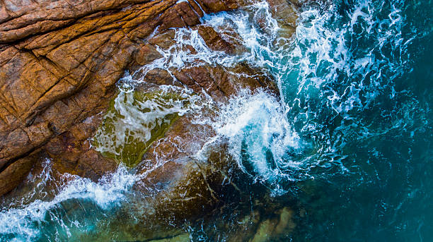 istock Drone views of a tropical stone coastline 2232574131