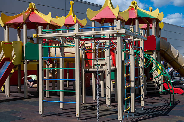 istock Children's playground outside without people. 2232581744