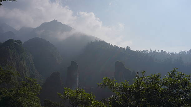 istock Misty Morning View of Tropical Mountain Range 2232594189