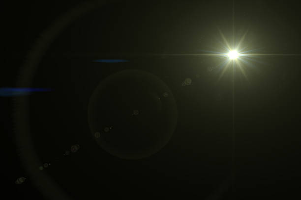 Solar lens flare effects. Abstract circle Digital lens Flare, lens flare, light leaks. Abstract overlays background.