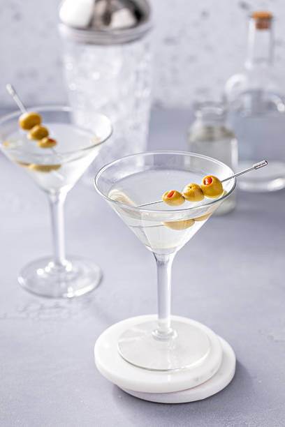 istock Classic martini cocktail garnished with olives 2232599834