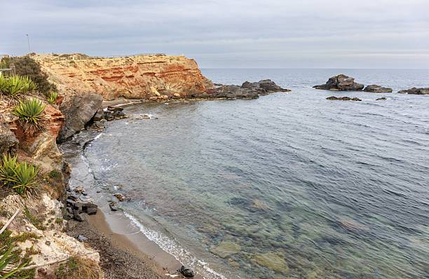 Small rocky cove in the coastal area of ​​Cabo de Palos