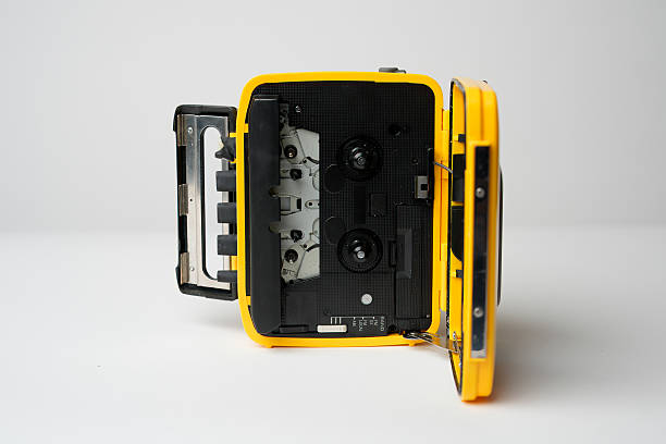 istock Retro cassette player with earbuds, 1990s 2232602815
