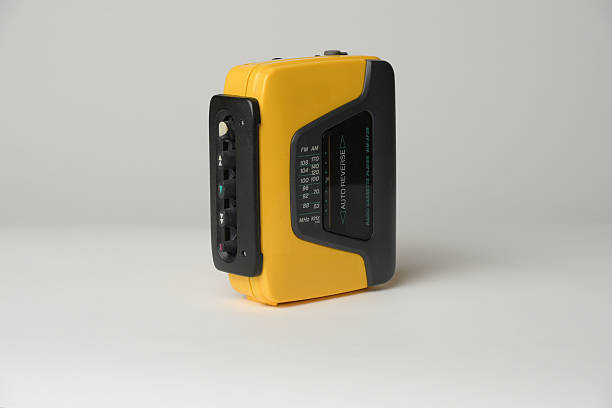 istock Retro cassette player with earbuds, 1990s 2232602824