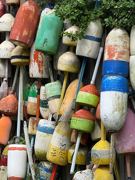 istock Weathered lobster buoys 2232604538