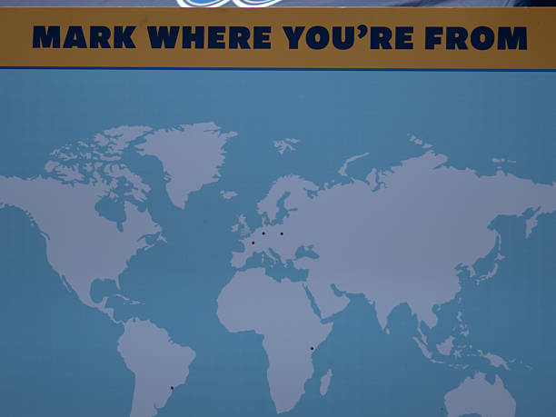 Interactive World Map Encouraging Visitors to Mark Their Origin