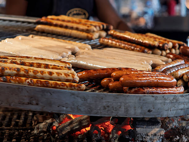 istock Grilled Sausages on Barbecue Grill Ready to Serve 2232608053