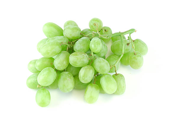 istock fresh green grapes isolated on white background 2232608612