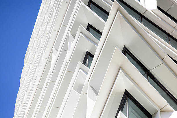 istock Closeup modern corporate building, abstract background with copy space 2232608784