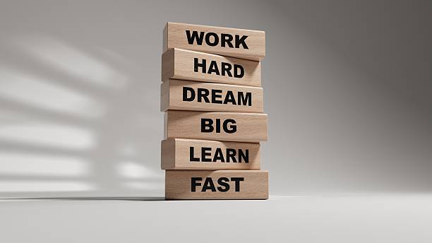 istock Work hard Dream big Learn fast symbol. wooden blocks with words Work hard Dream big Learn fast.Business and Work hard Dream big Learn fast.3D rendering on white background. 2232611816