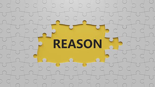 istock Reason symbol. Concept word Reason on The white puzzle pieces with missing pieces.Business and Reason concept. Copy space.close up of The white puzzle pieces with missing pieces,Business Concept.3D rendering on yellow background. 2232611907