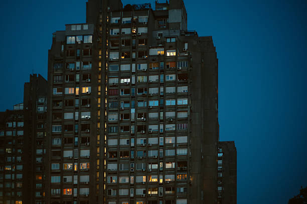 istock large scape beton brutalism buildings in Belgrade 2232613105