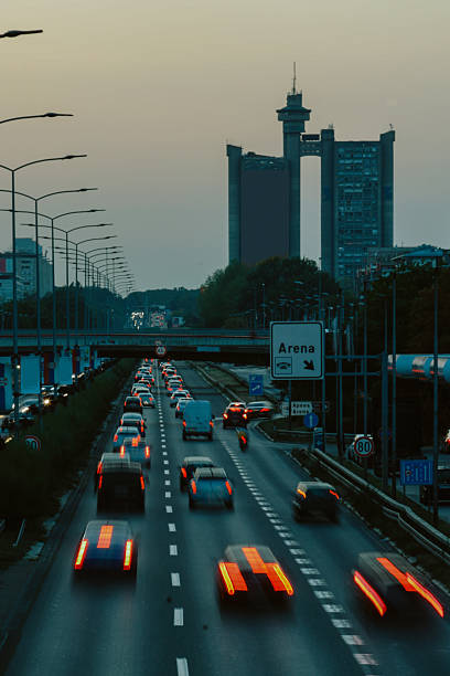 istock highway through the city at night 2232613145