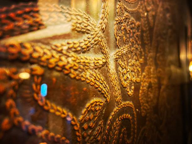 istock Closeup of a decorative wall detail 2232615393