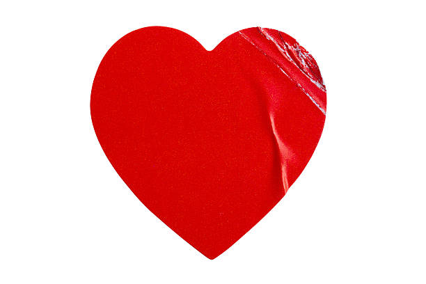 istock red heart shape sticker isolated on white background 2232615898