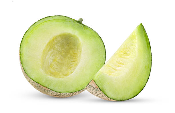 istock slice of green cantaloupe melon isolated on white background 2232616338