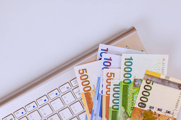 istock South Korean won currency notes keyboard arranged on flat surface showcasing financial transactions digital payments 2232617024